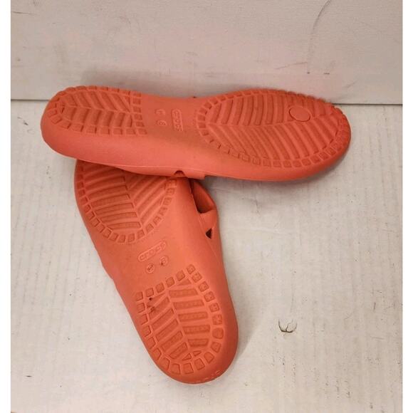 Crocs kadee II Women's Size 8 Coral Orange thong flip flop slides Slip Ons - Picture 7 of 15